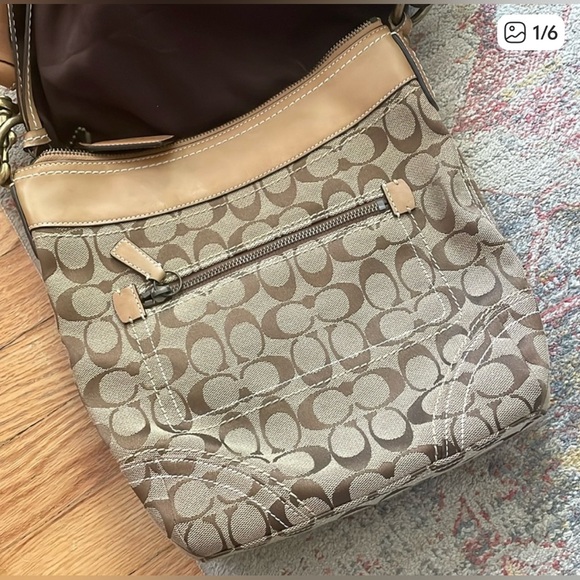 Coach Signature Brown Shoulder Bag - Picture 1 of 15